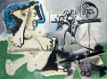Nude seated and flute player 1967 cubism Pablo Picasso
